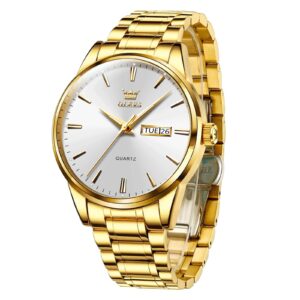 OLEVS men's gold watch